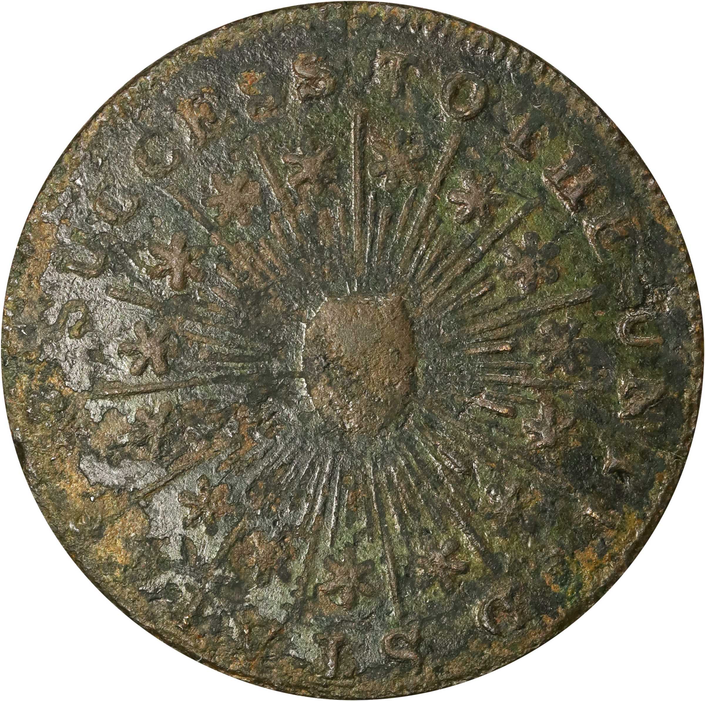 image for: Undated (possibly ca. 1793) Washington Success Medal. Small Size. Musante GW-44, Baker-267A, W-10877. Brass. Plain Edge. Very Fine, Corroded.