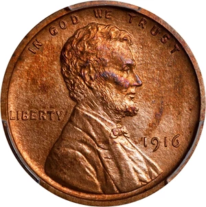 image for: 1916 Lincoln Cent. Proof. Unc Details--Questionable Color (PCGS).