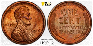 image for: 1916 Lincoln Cent. Proof. Unc Details--Questionable Color (PCGS).