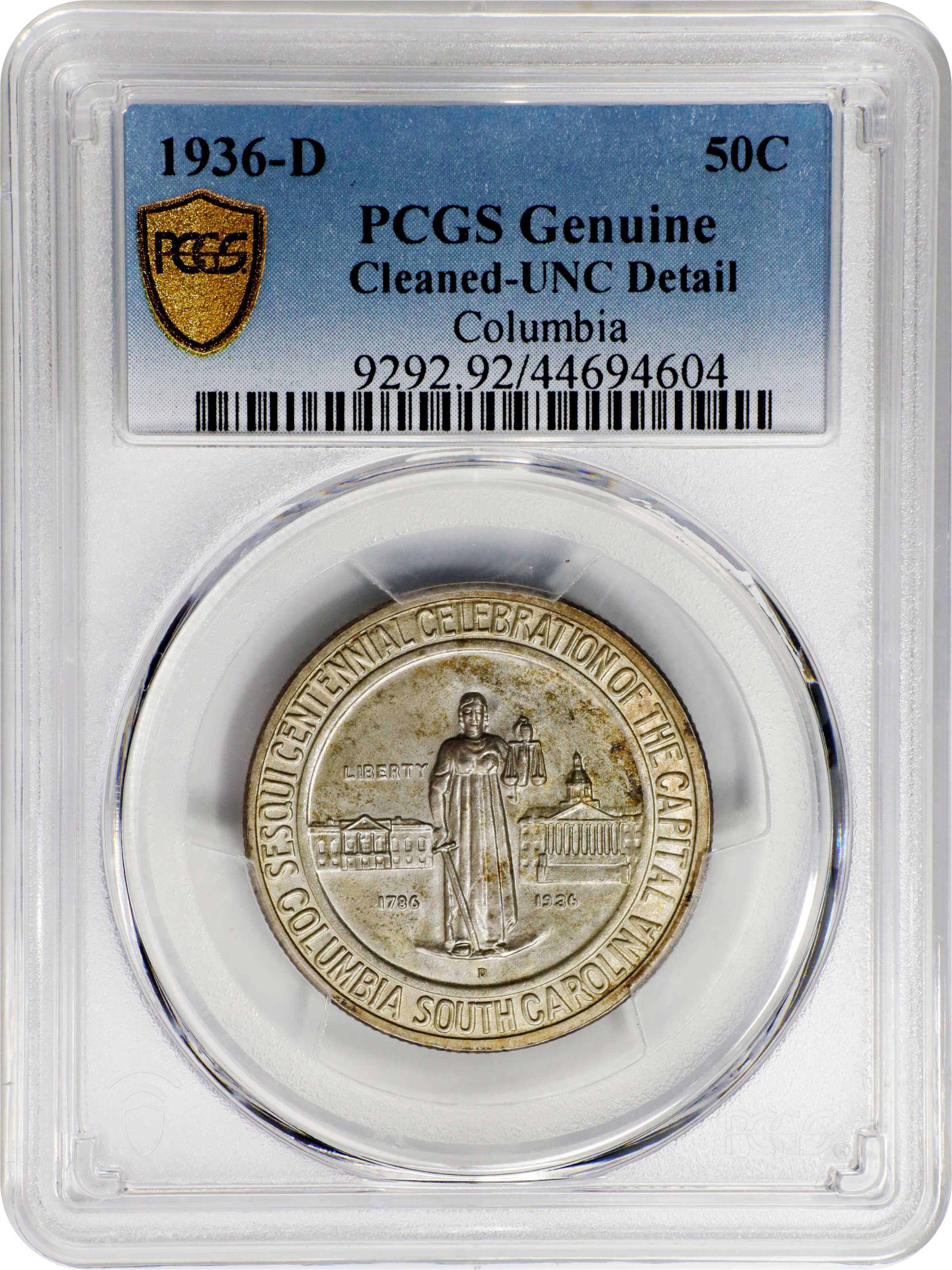 1936 D Columbia Half dollar MS Values | Greysheet