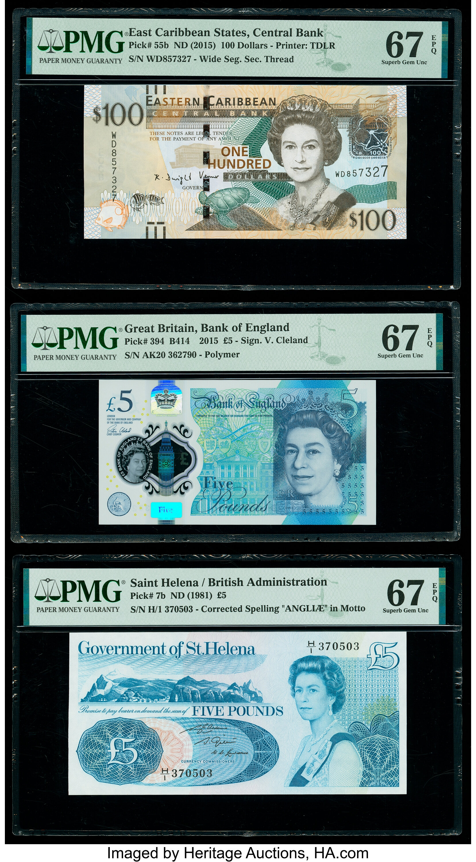 image for: East Caribbean States  100 dollars (B239a)