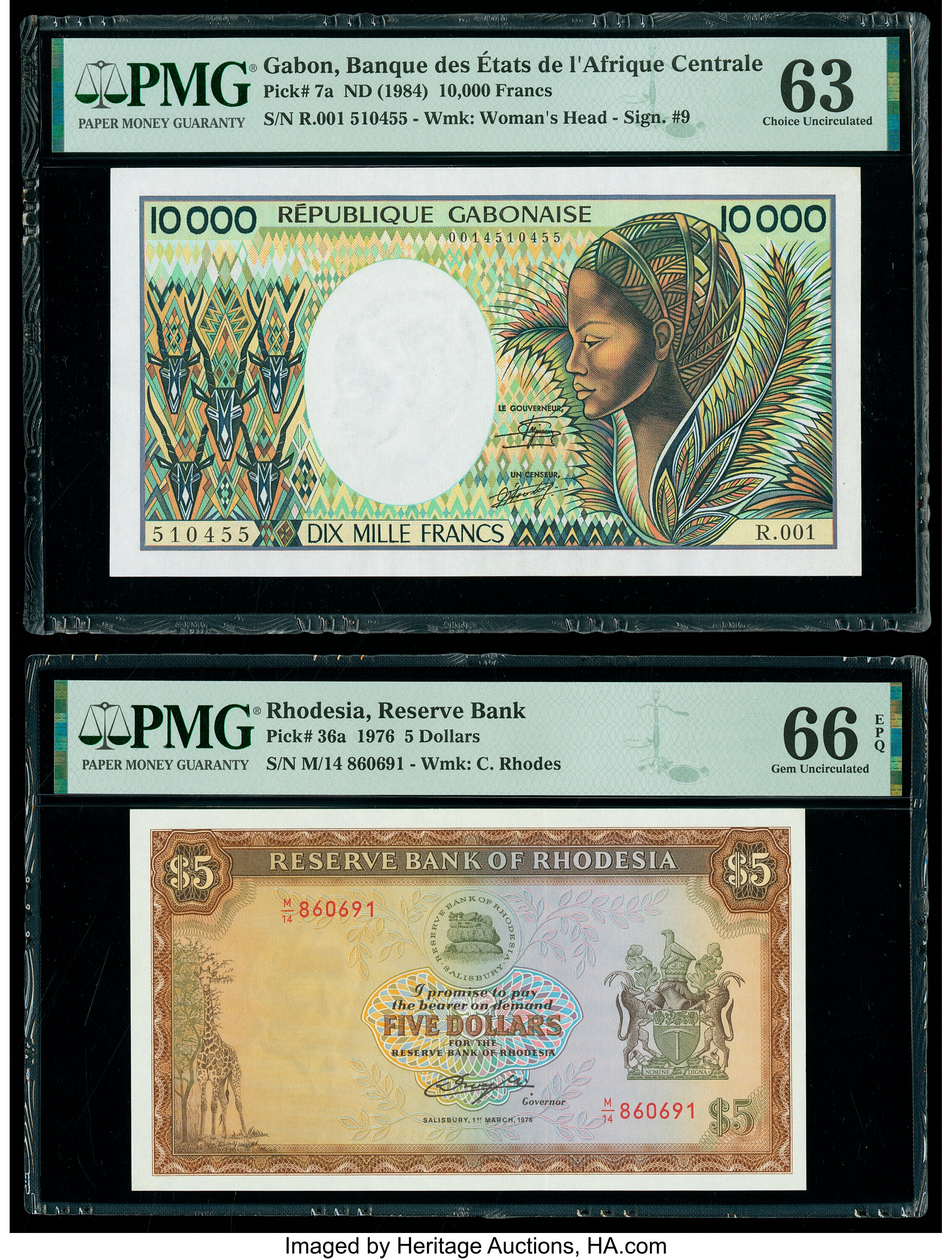 image for: Gabon  10,000 francs (B206a)