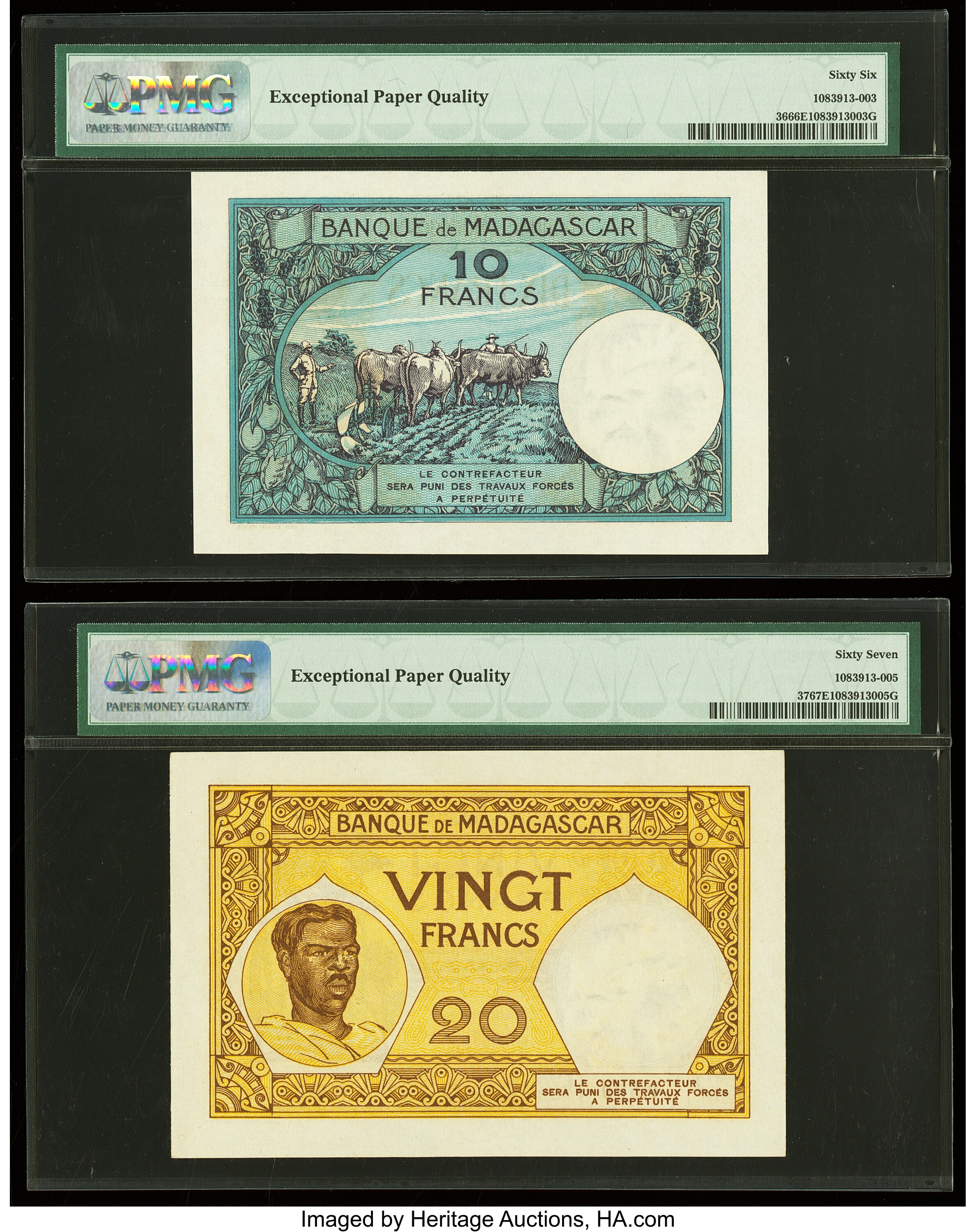 image for: Madagascar  10 francs(B203a)