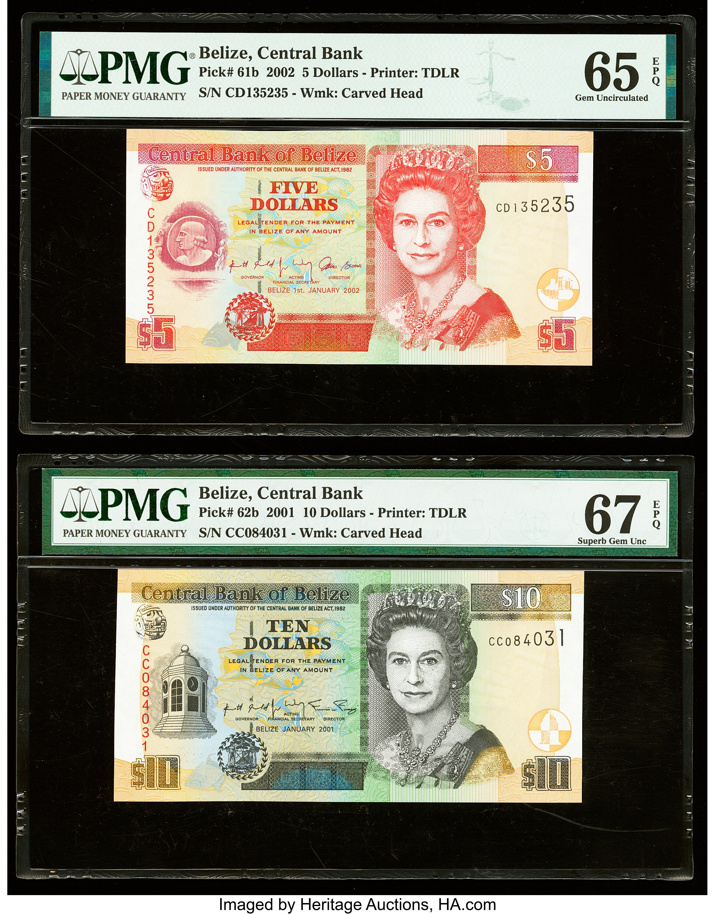 image for: Belize  10 dollars (B320z)