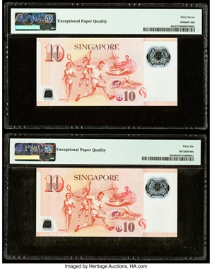 image for: Singapore 10 dollars (B201a)