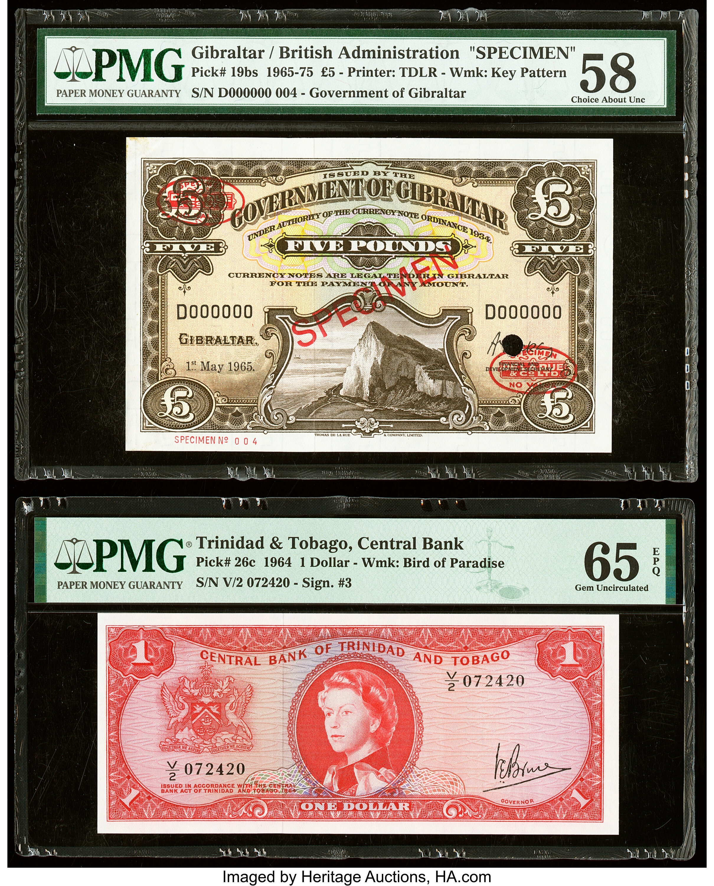 image for: Gibraltar  5 pounds (B117g)