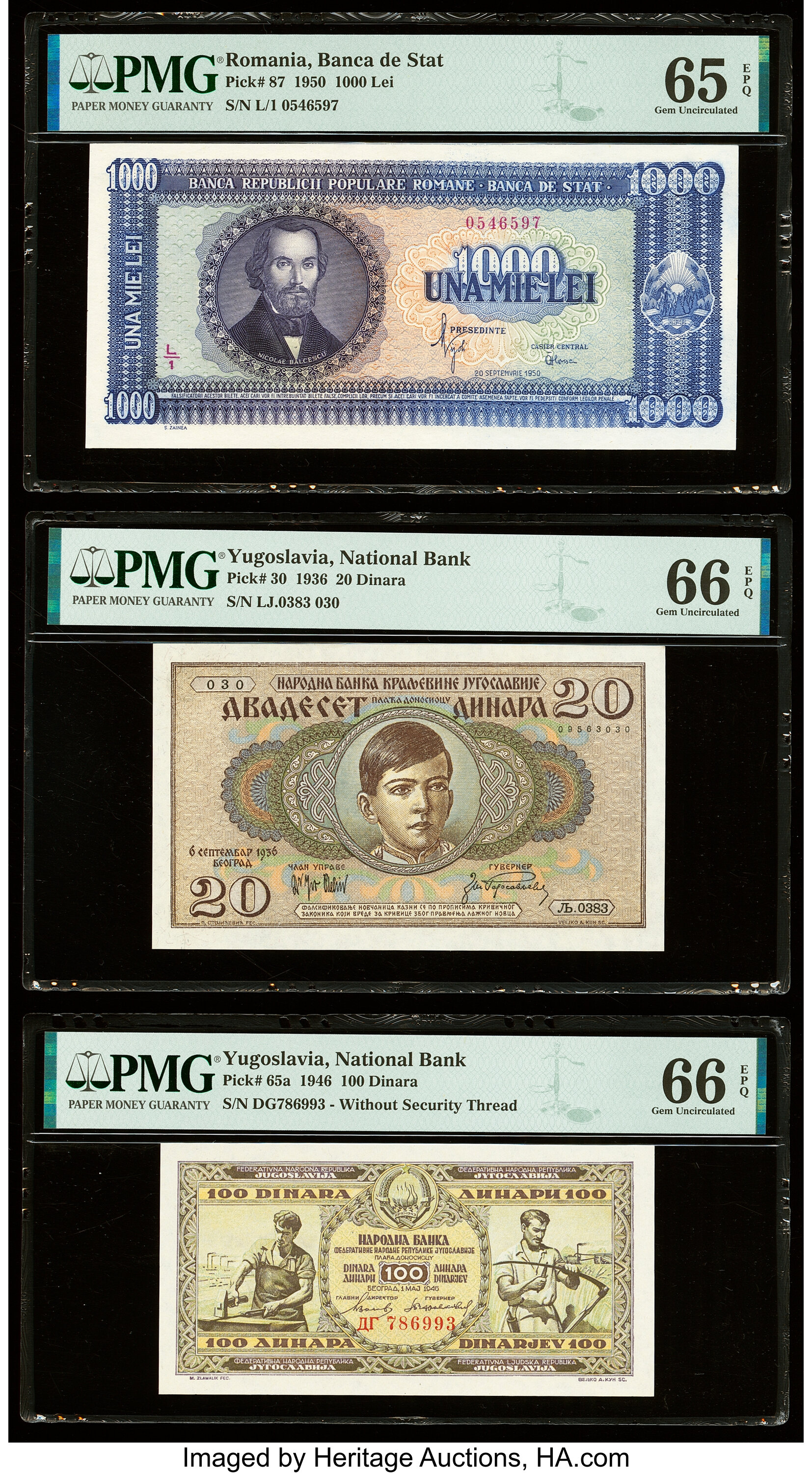 image for: Yugoslavia  100 dinara (dinars) (B302f)