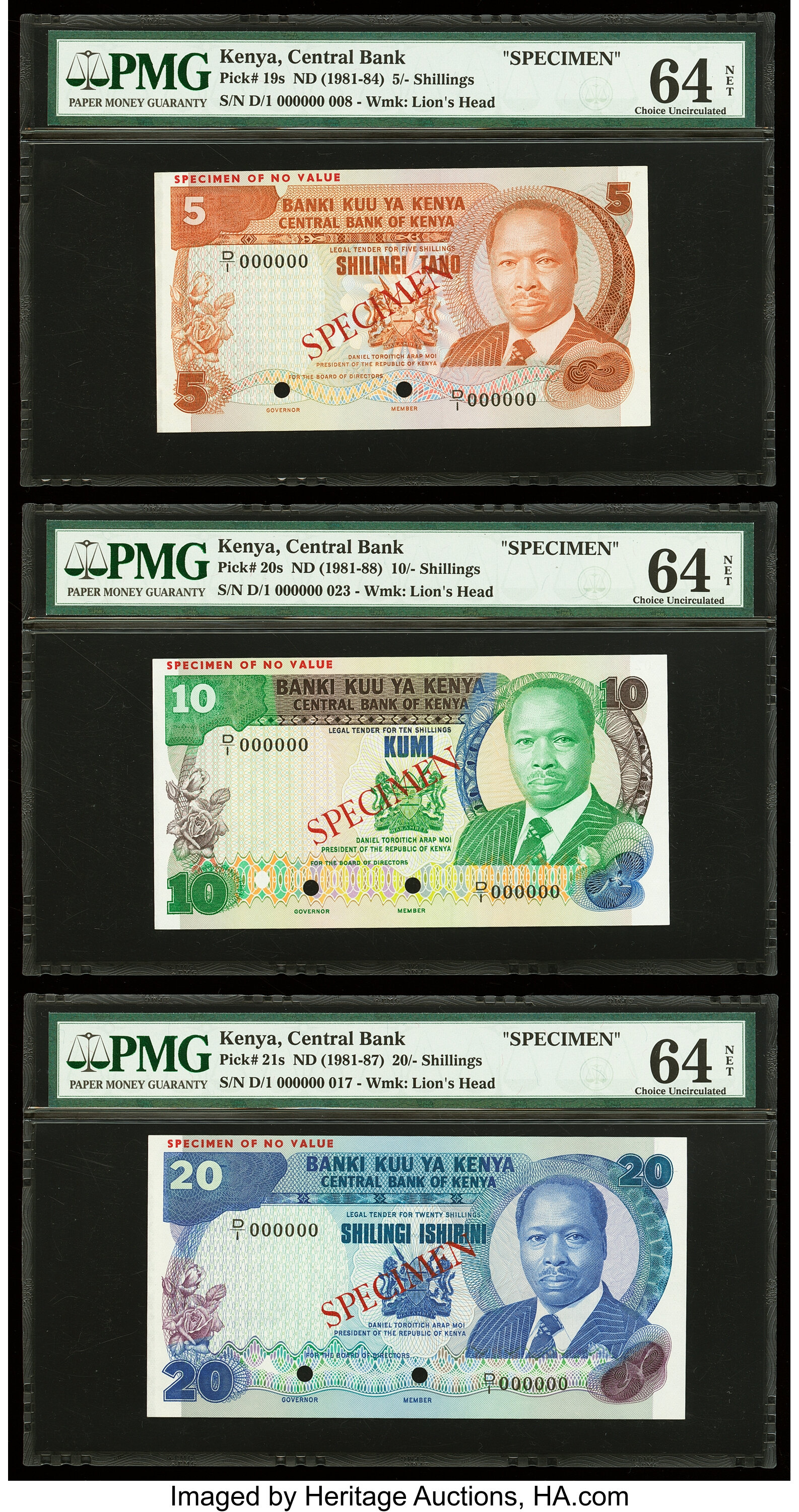  Diagonal red SPECIMEN ovpt front/back; horizontal red SPECIMEN OF NO VALUE ovpt upper left front/back; horizontal black # ovpt upper left back; no date; no sig ; all-zero s/n  thumbnail 15