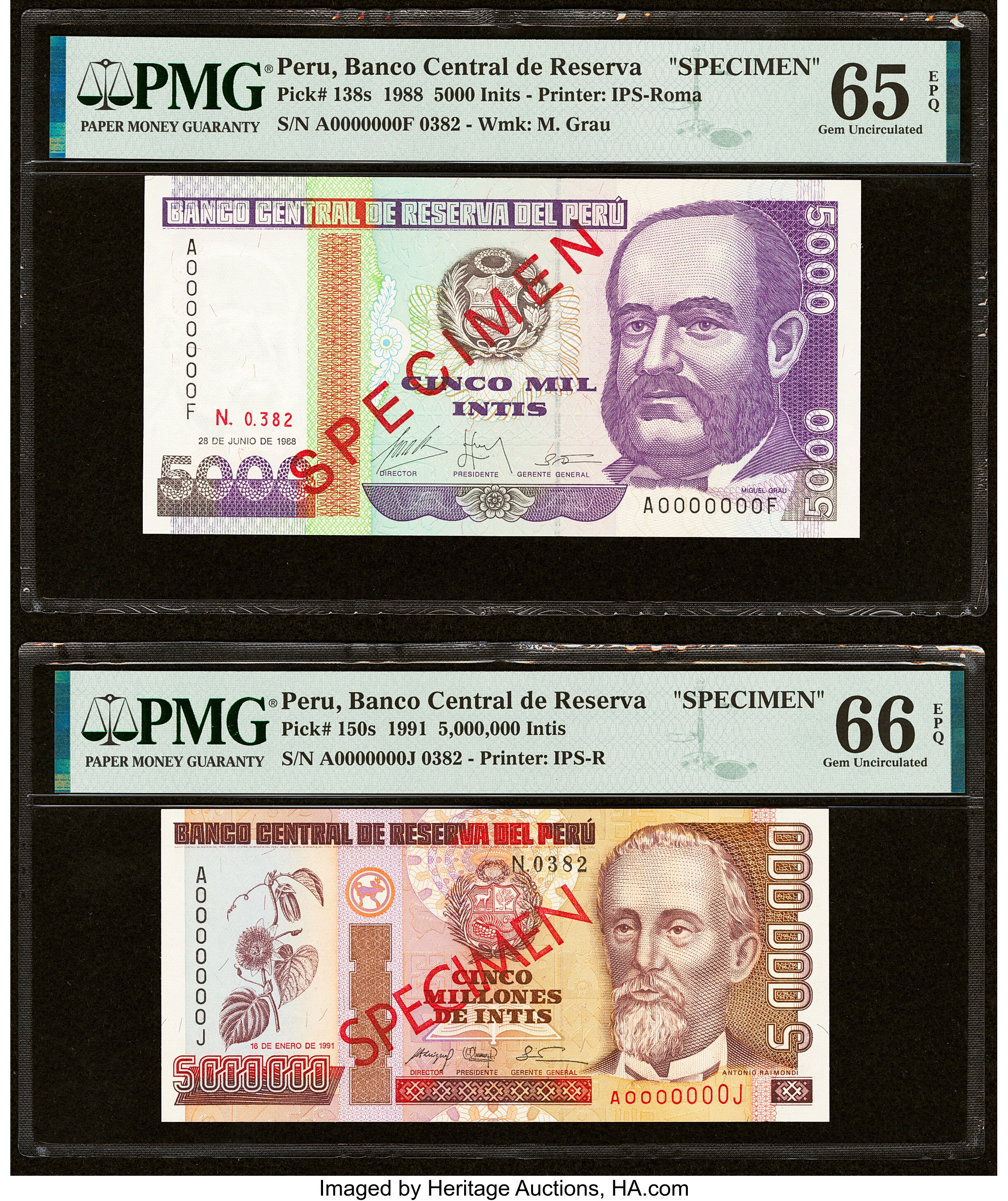 image for: Peru  5,000 intis(B476a)