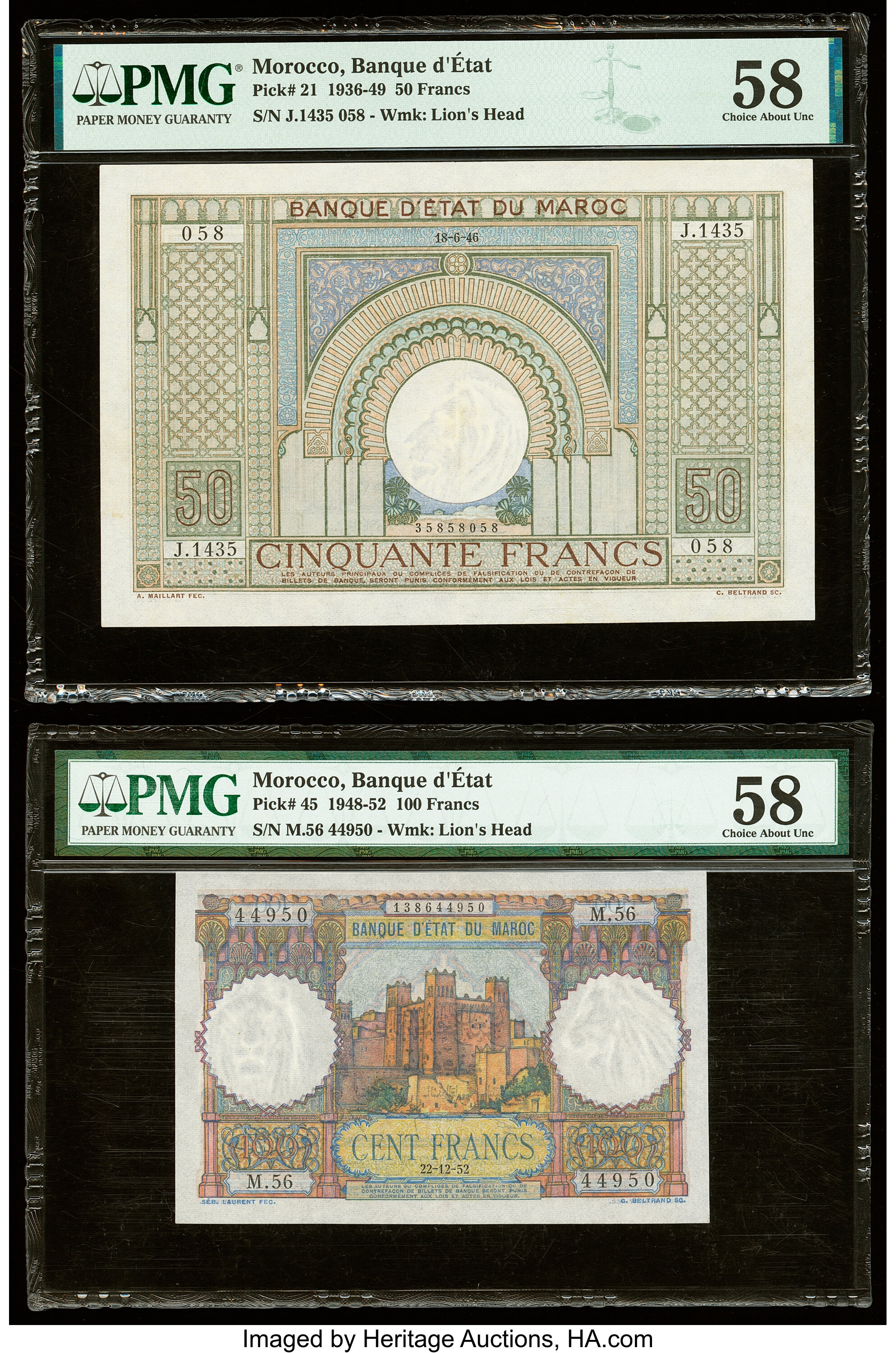 image for: Morocco  50 francs(B212b)
