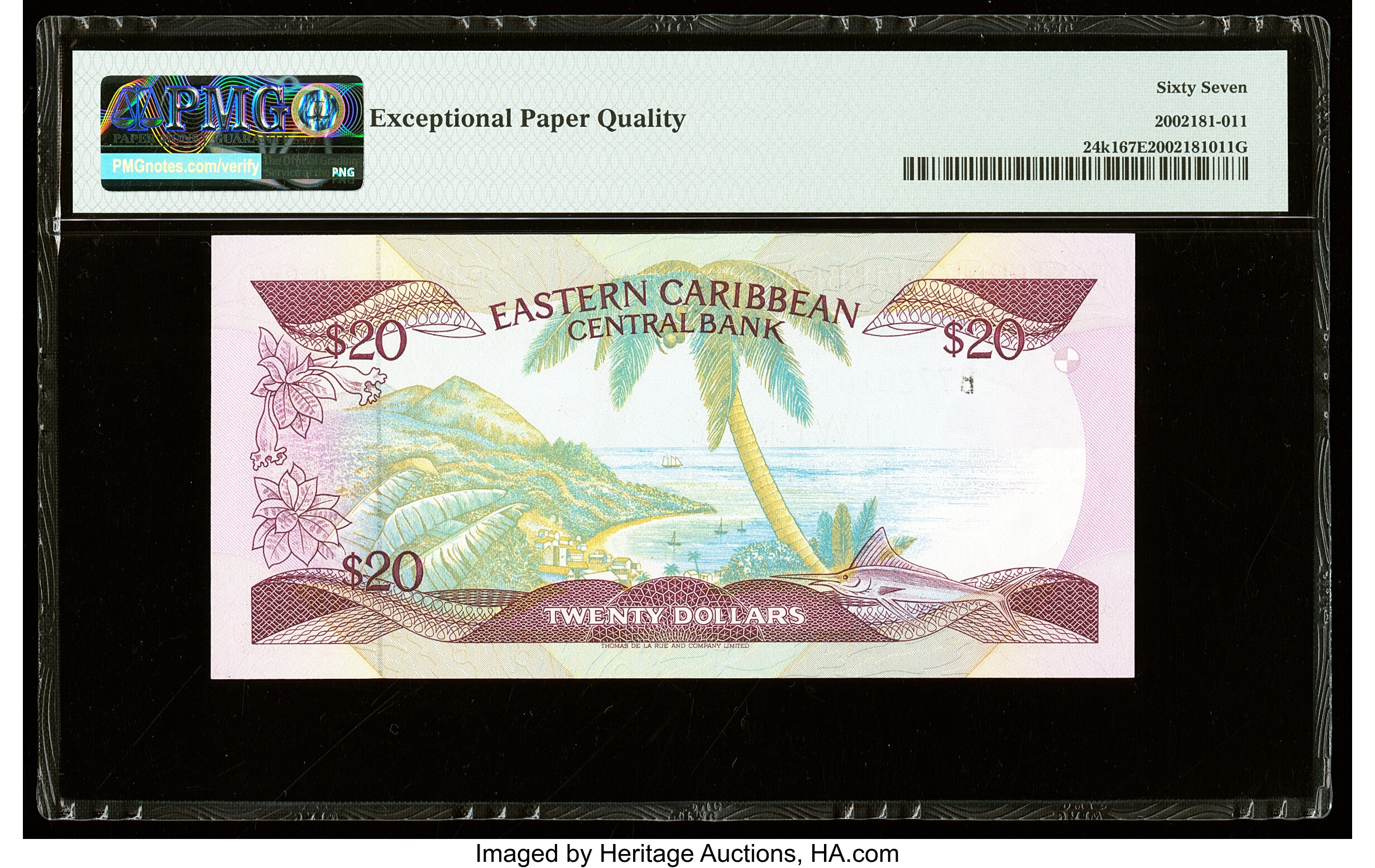 image for: East Caribbean States  20 dollars (B208k1)