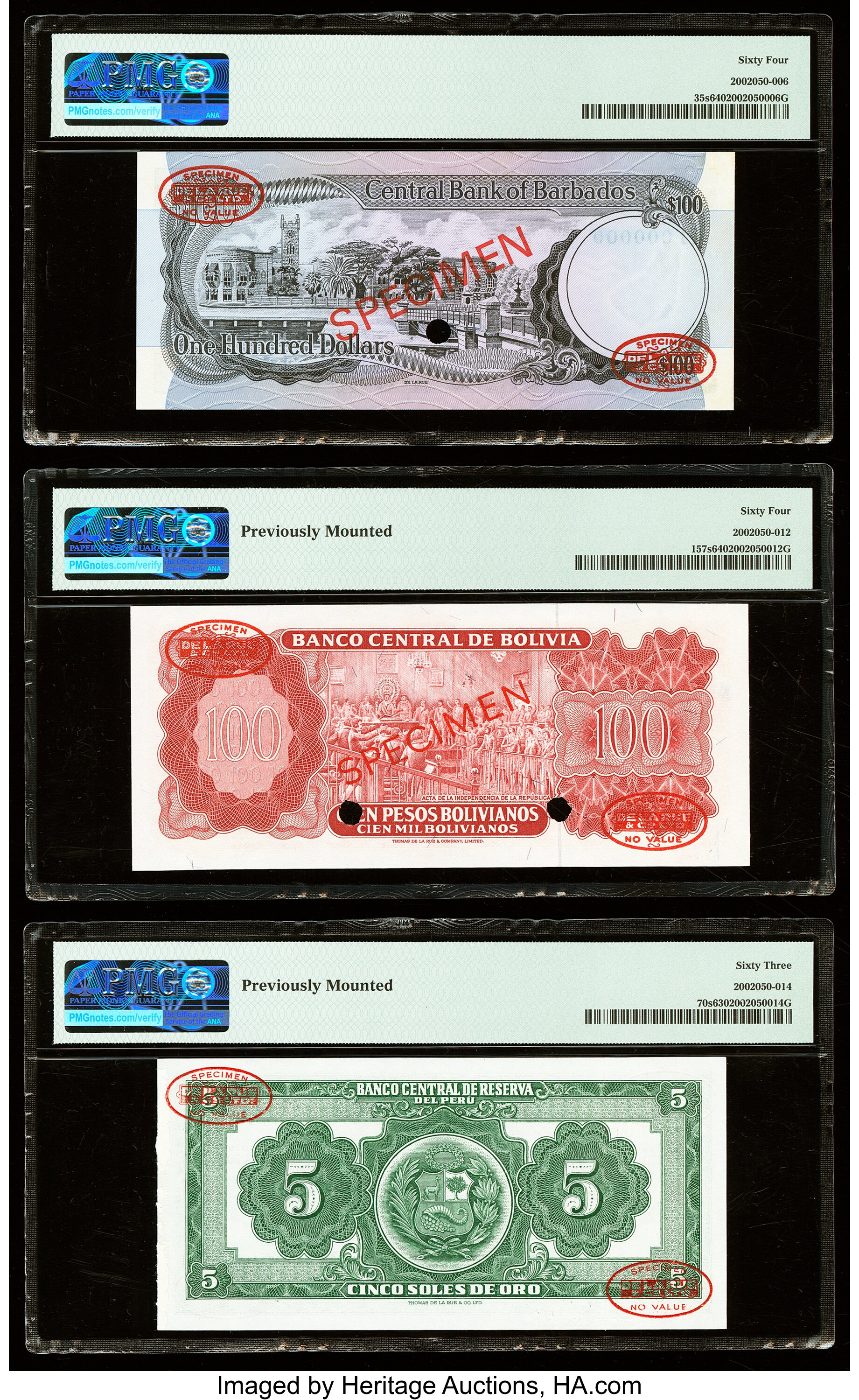 image for: Barbados  100 dollars (B207as2)