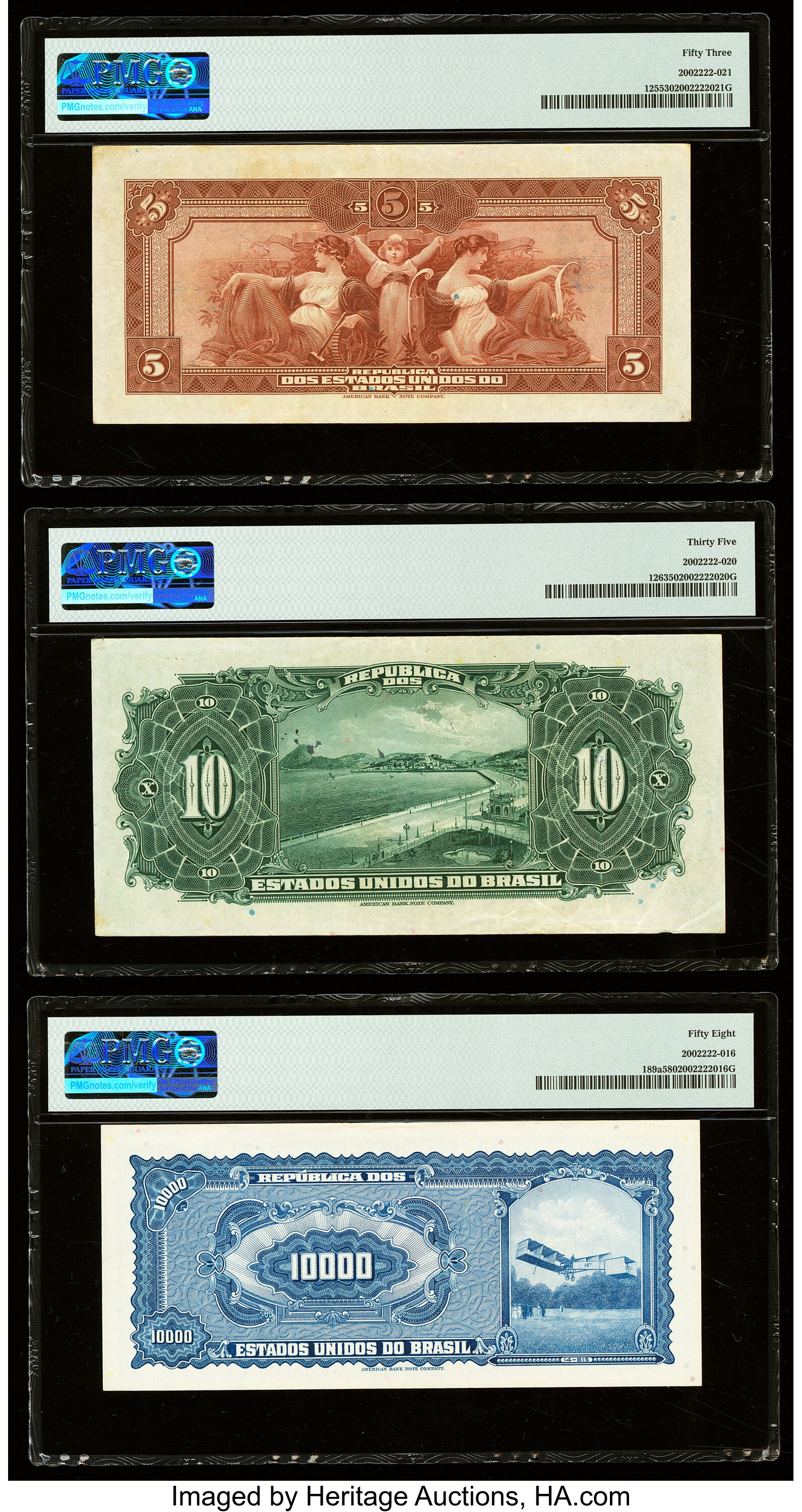 image for: Brazil  10 cruzeiros novos on 10,000 cruzeiros (B809bs)