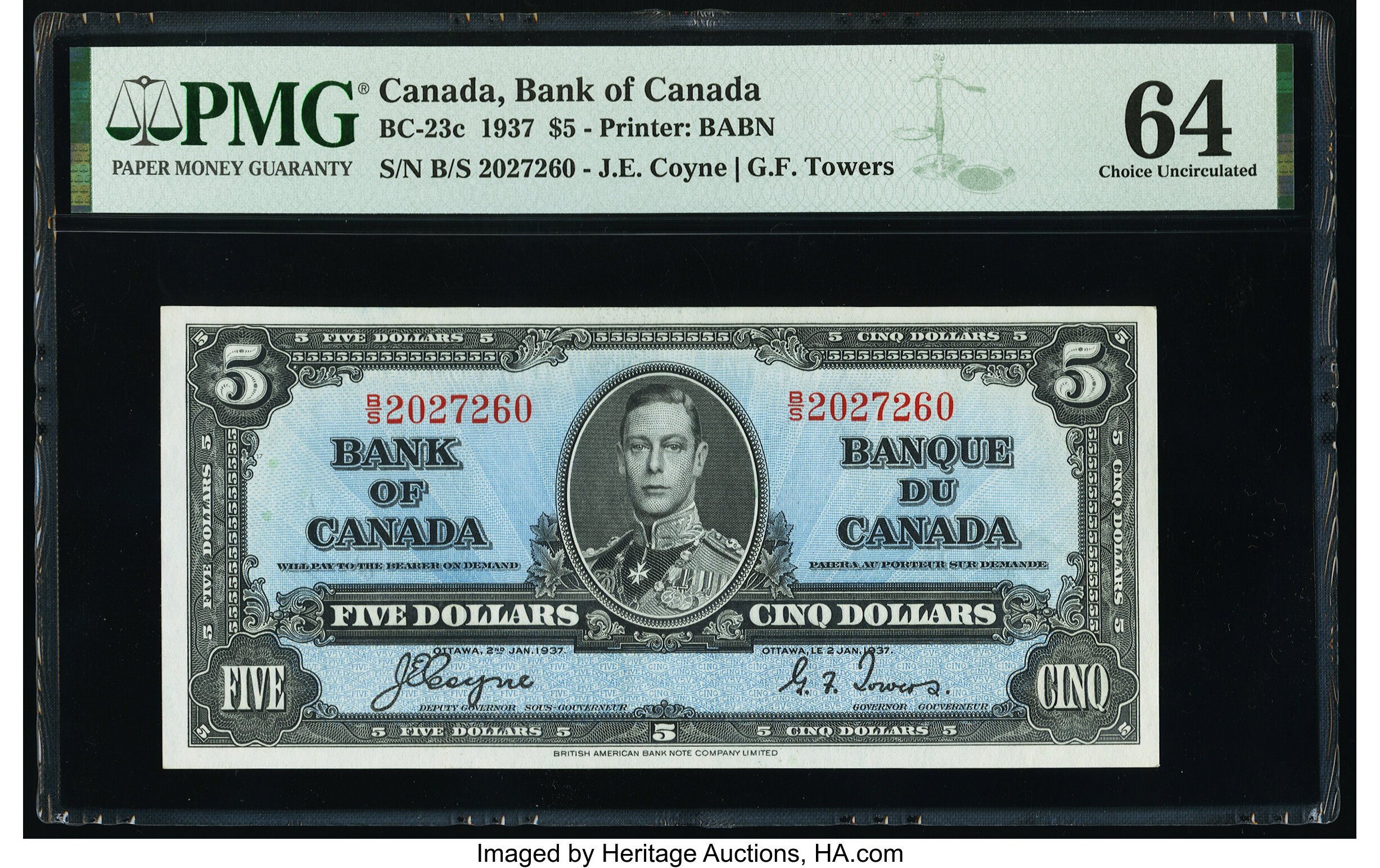 image for: Canada  5 dollars (B323a)