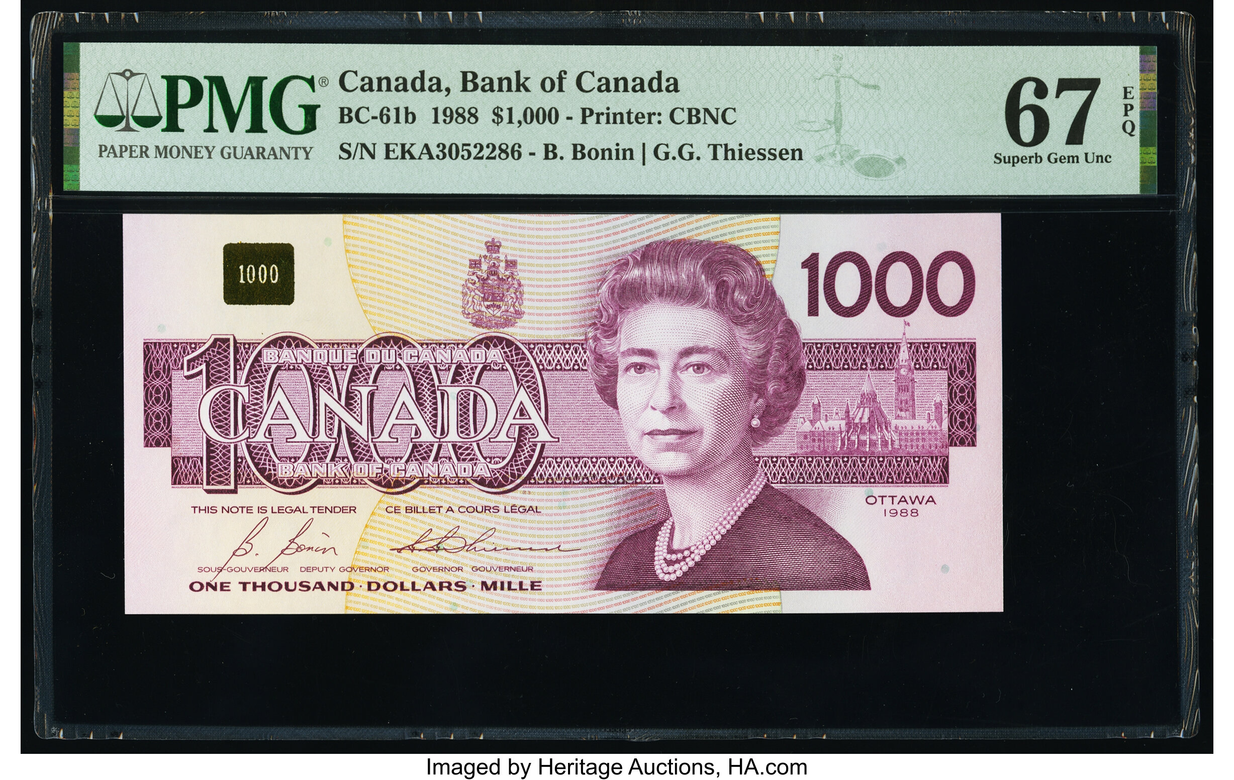 image for: Canada  1,000 dollars (B363a)