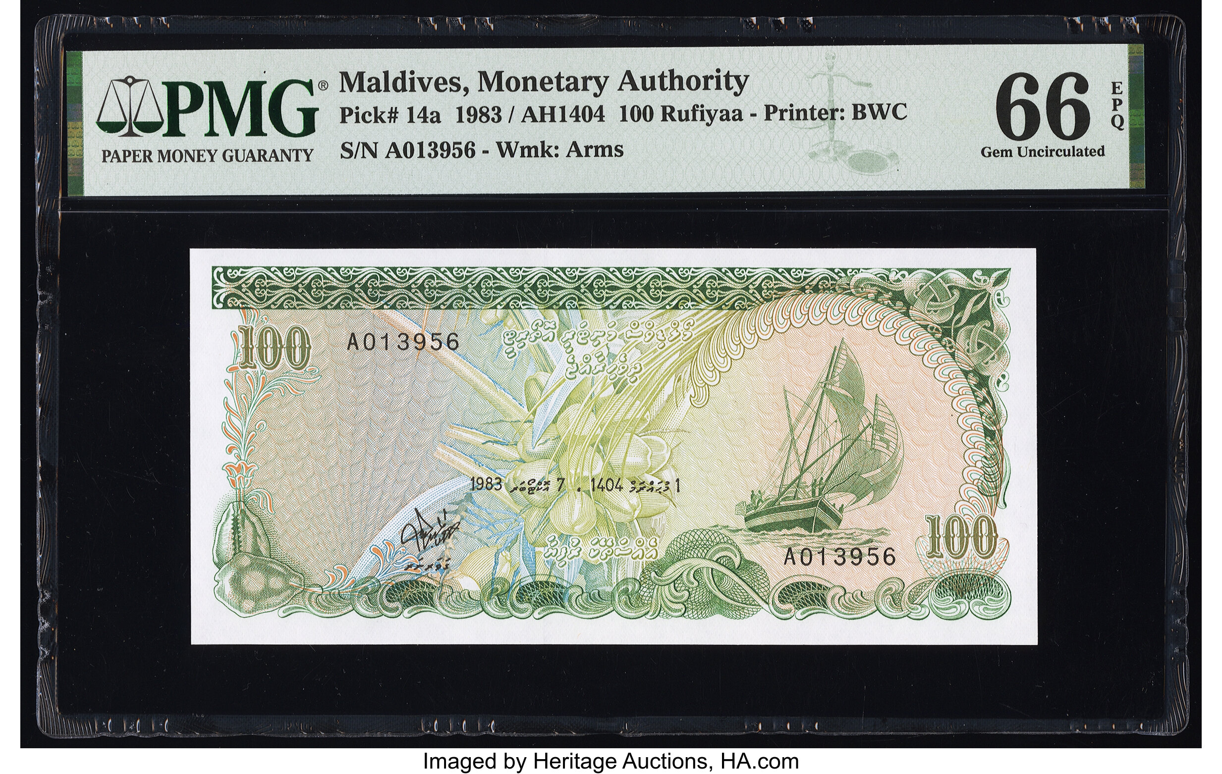 image for: Maldives  100 rufiyaa (B206ap)