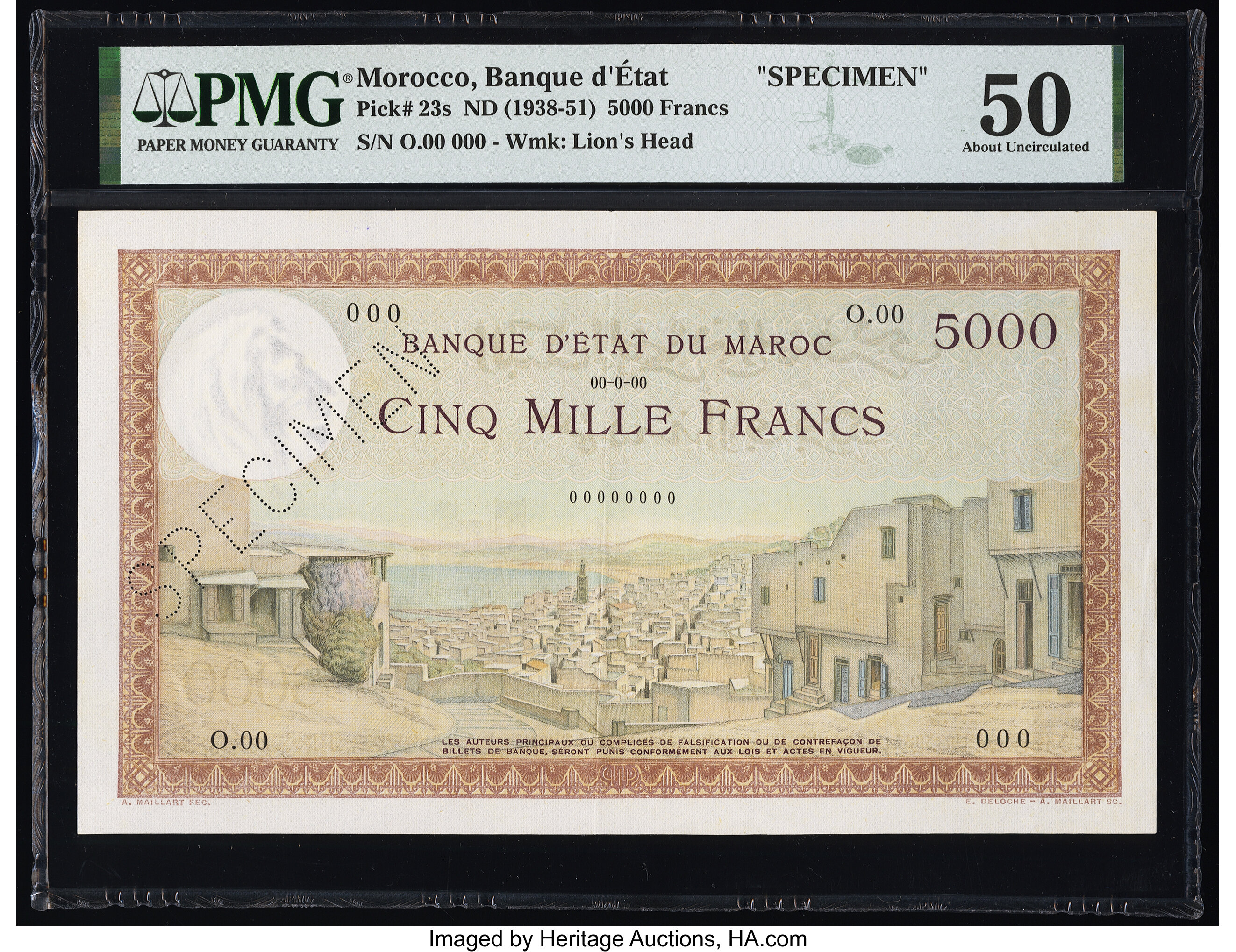 image for: Morocco  5 francs(B205a)