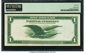image for: Fr. 710 $1 1918 Federal Reserve Bank Note PMG About Uncirculated 55....