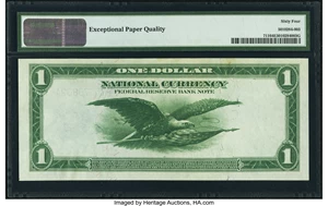 image for: Fr. 711 $1 1918 Federal Reserve Bank Note PMG Choice Uncirculated 64 EPQ....
