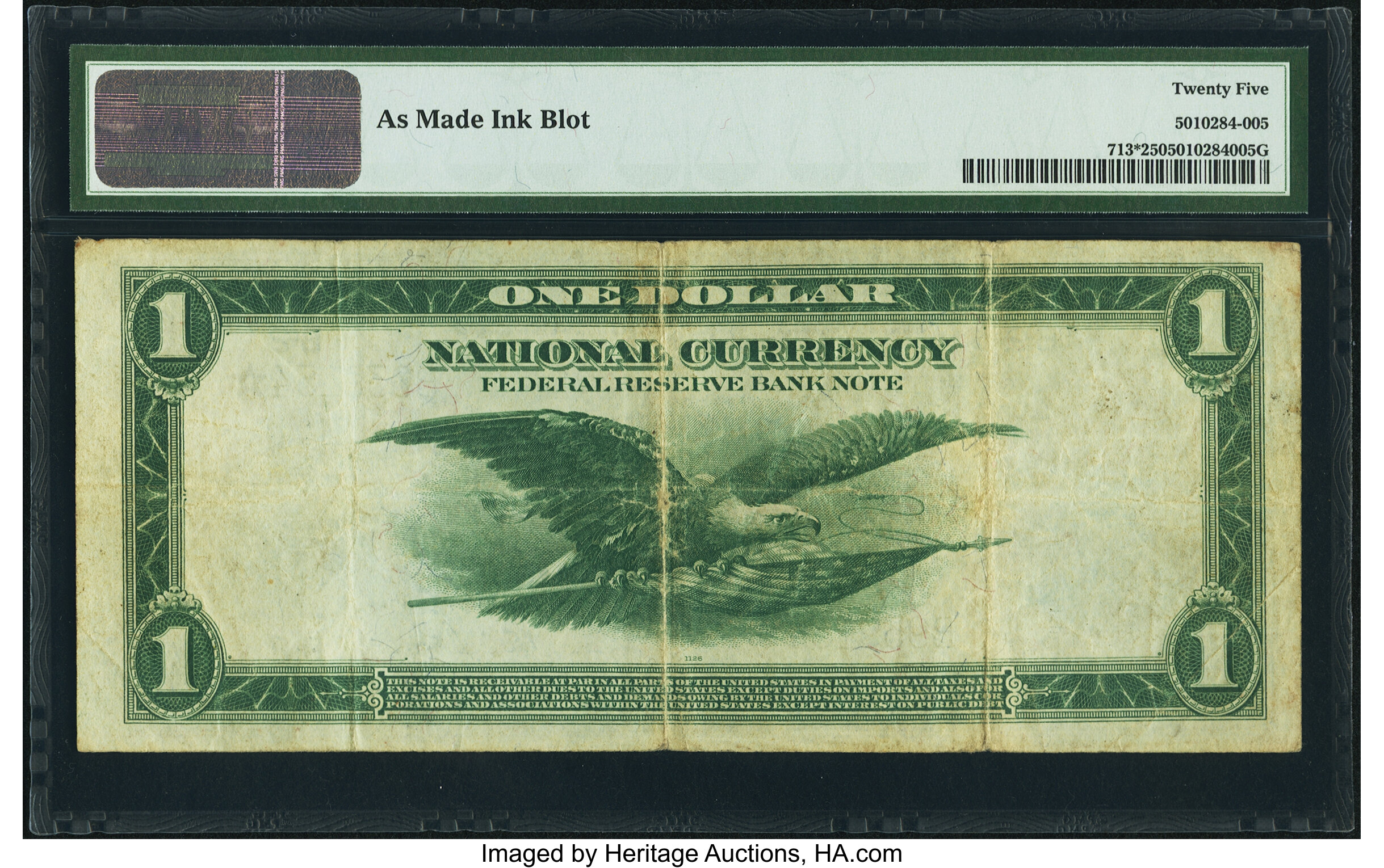 image for: Fr. 713* $1 1918 Federal Reserve Bank Star Note PMG Very Fine 25....