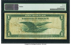 image for: Fr. 722 $1 1918 Federal Reserve Bank Note PMG Very Fine 20....