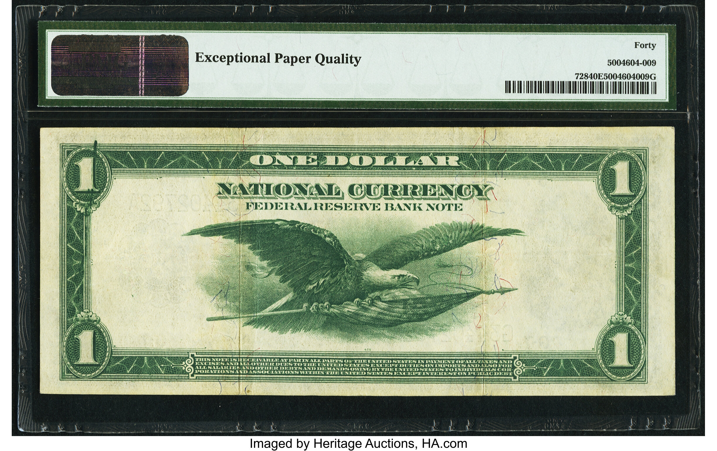 image for: Fr. 728 $1 1918 Federal Reserve Bank Note PMG Extremely Fine 40 EPQ....