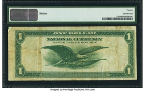 image for: Fr. 735 $1 1918 Federal Reserve Bank Note PMG Very Fine 20....