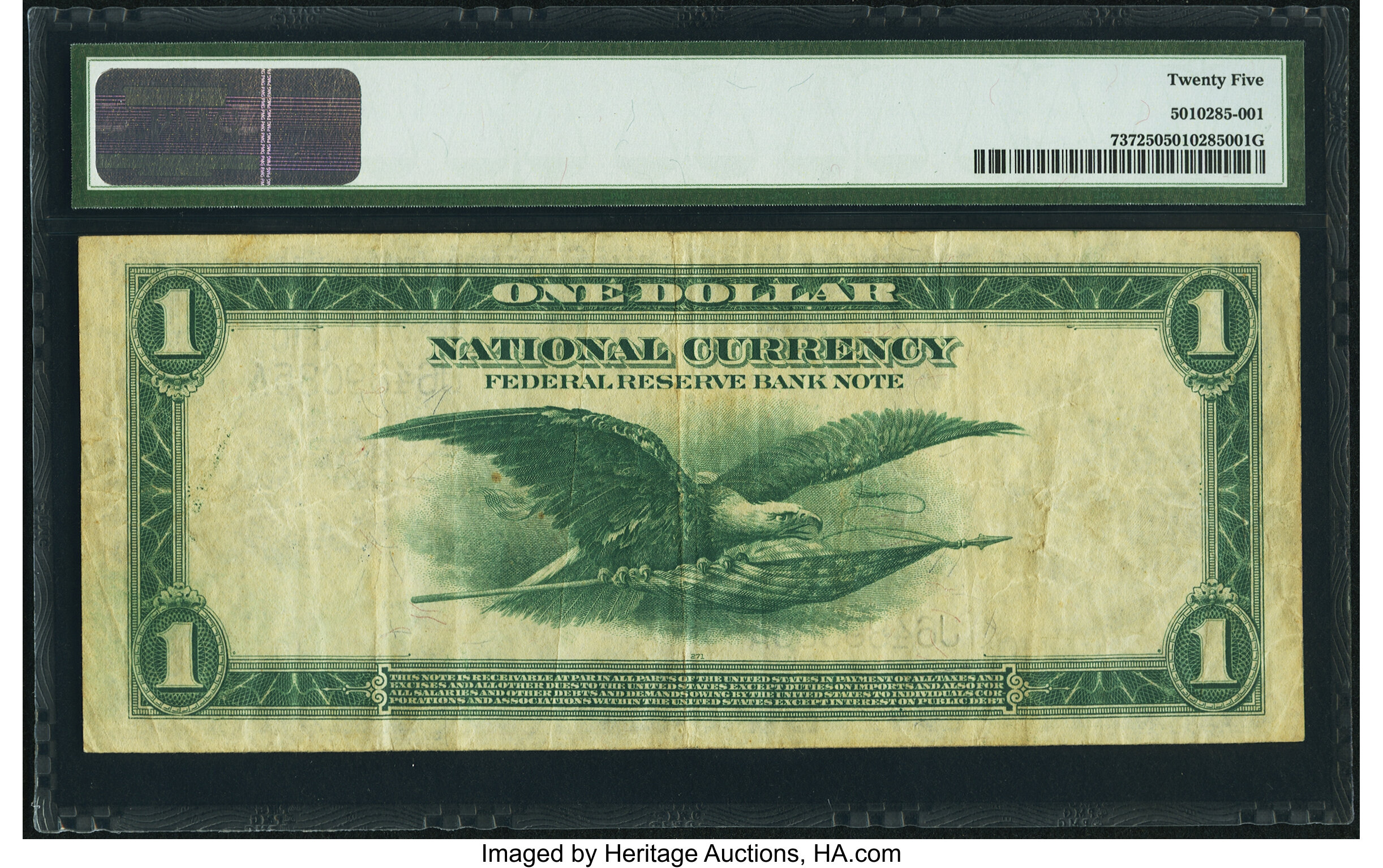 image for: Fr. 737 $1 1918 Federal Reserve Bank Note PMG Very Fine 25....