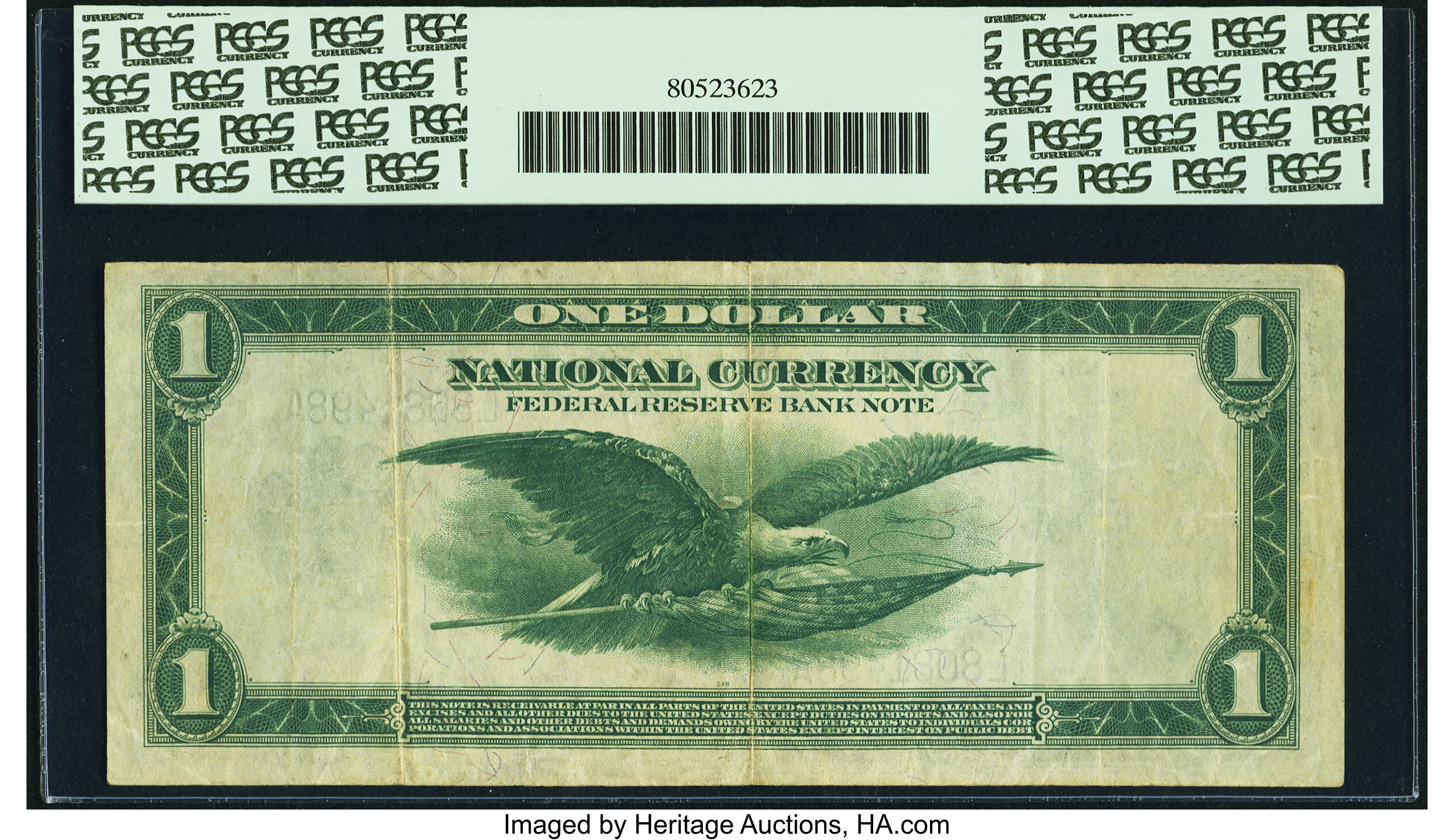 image for: Fr. 743 $1 1918 Federal Reserve Bank Note PCGS Very Fine 30....
