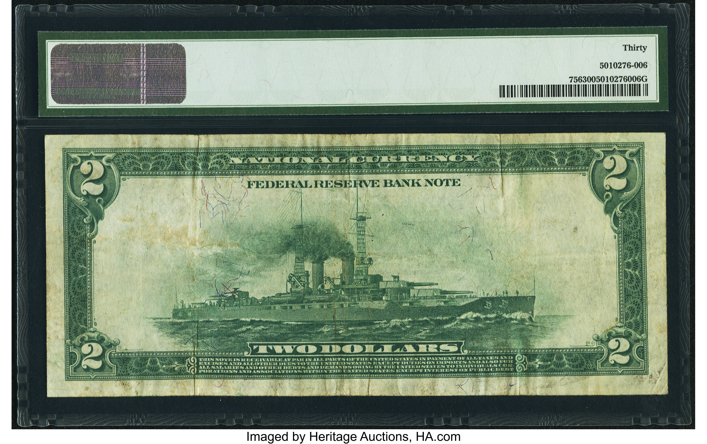 image for: Fr. 756 $2 1918 Federal Reserve Bank Note PMG Very Fine 30....