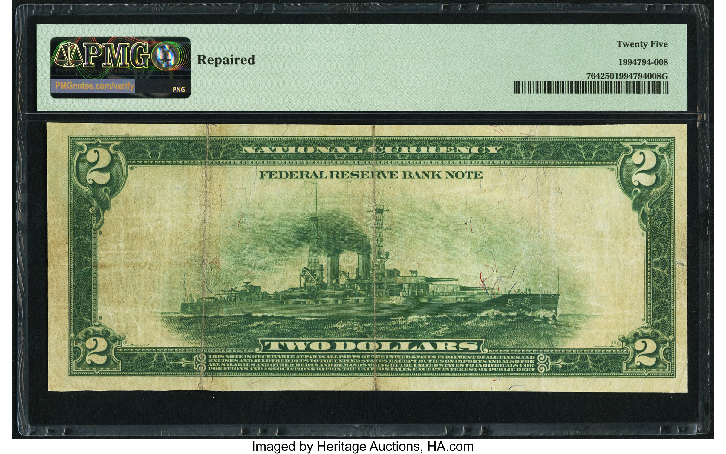 image for: Fr. 764 $2 1918 Federal Reserve Bank Note PMG Very Fine 25....