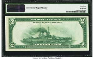 image for: Fr. 765 $2 1918 Federal Reserve Bank Note PMG Choice Uncirculated 63 EPQ....
