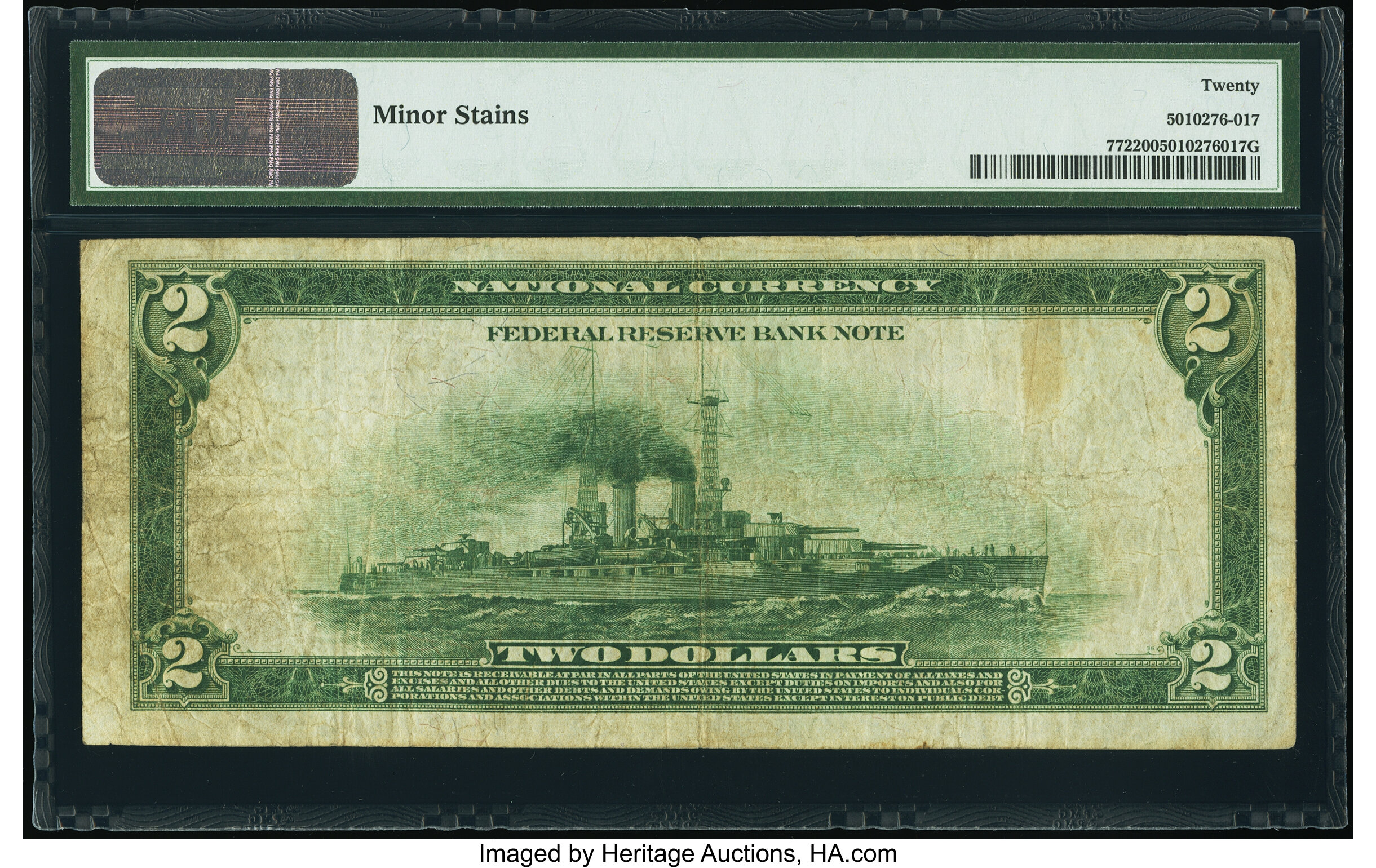 image for: Fr. 772 $2 1918 Federal Reserve Bank Note PMG Very Fine 20....