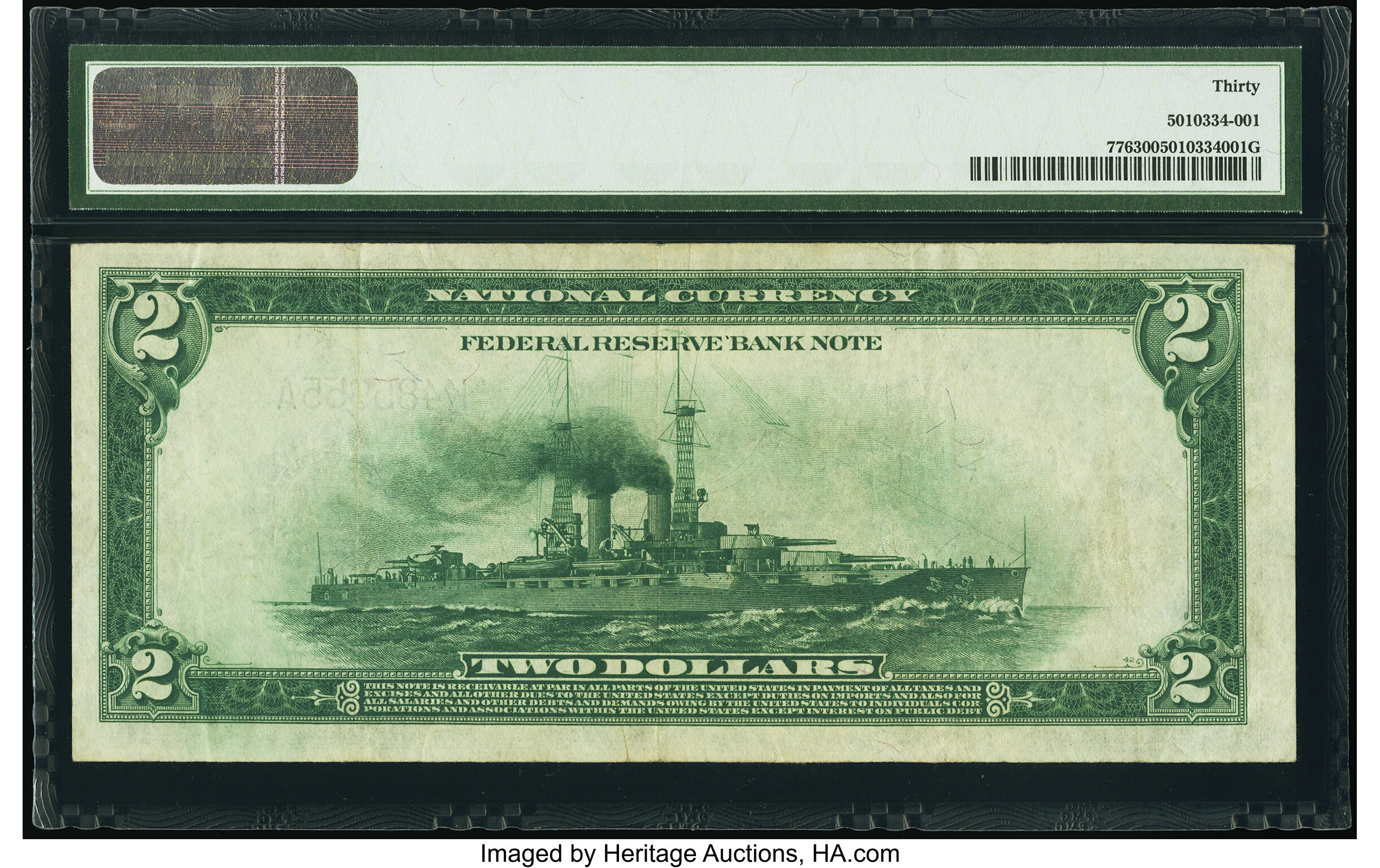 image for: Courtesy Autographed Fr. 776 $2 1918 Federal Reserve Bank Note PMG Very Fine 30....