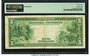 image for: Fr. 781 $5 1918 Federal Reserve Bank Note PMG Very Fine 25....
