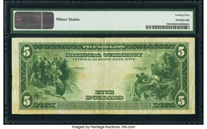 image for: Fr. 785 $5 1918 Federal Reserve Bank Note PMG Very Fine 25....