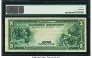 image for: Fr. 790 $5 1918 Federal Reserve Bank Note PMG Very Fine 25....
