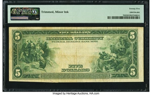 image for: Fr. 794 $5 1918 Federal Reserve Bank Note PMG Very Fine 25....