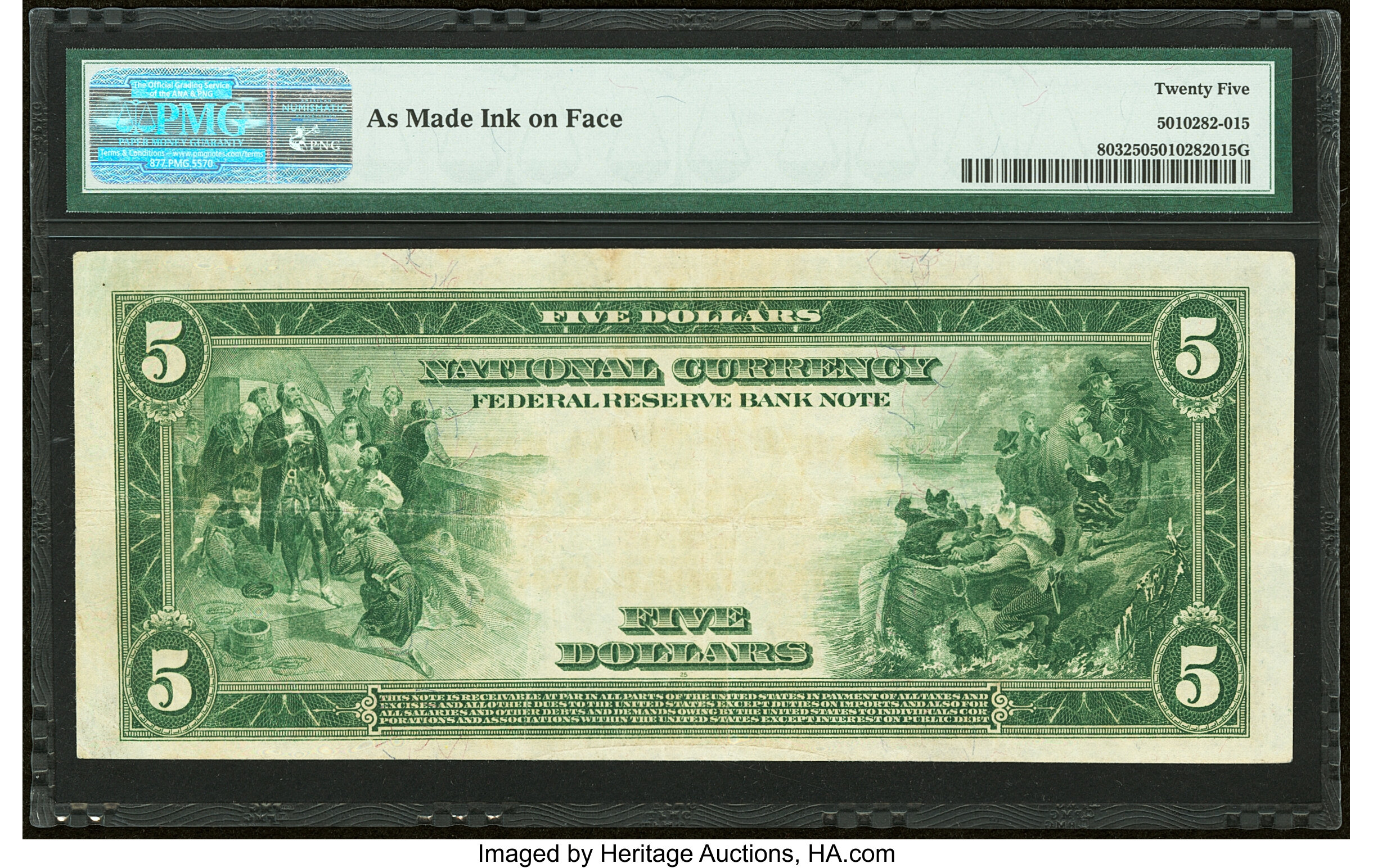image for: Fr. 803 $5 1918 Federal Reserve Bank Note PMG Very Fine 25....
