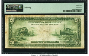 image for: Fr. 824 $20 1915 Federal Reserve Bank Note PMG Very Fine 25....