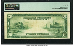 image for: Fr. 826 $20 1915 Federal Reserve Bank Note PMG Very Fine 20....