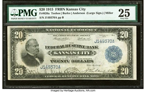 image for: Fr. 826a $20 1915 Federal Reserve Bank Note PMG Very Fine 25....