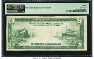 image for: Fr. 827 $20 1915 Federal Reserve Bank Note PMG Very Fine 20 Net....