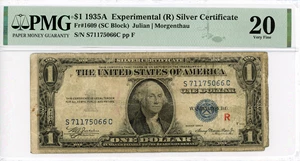 image for: FR. 1609 1935A $1 Experimental (R) Silver Certificate PMG Very Fine 20 (Minor Rust)