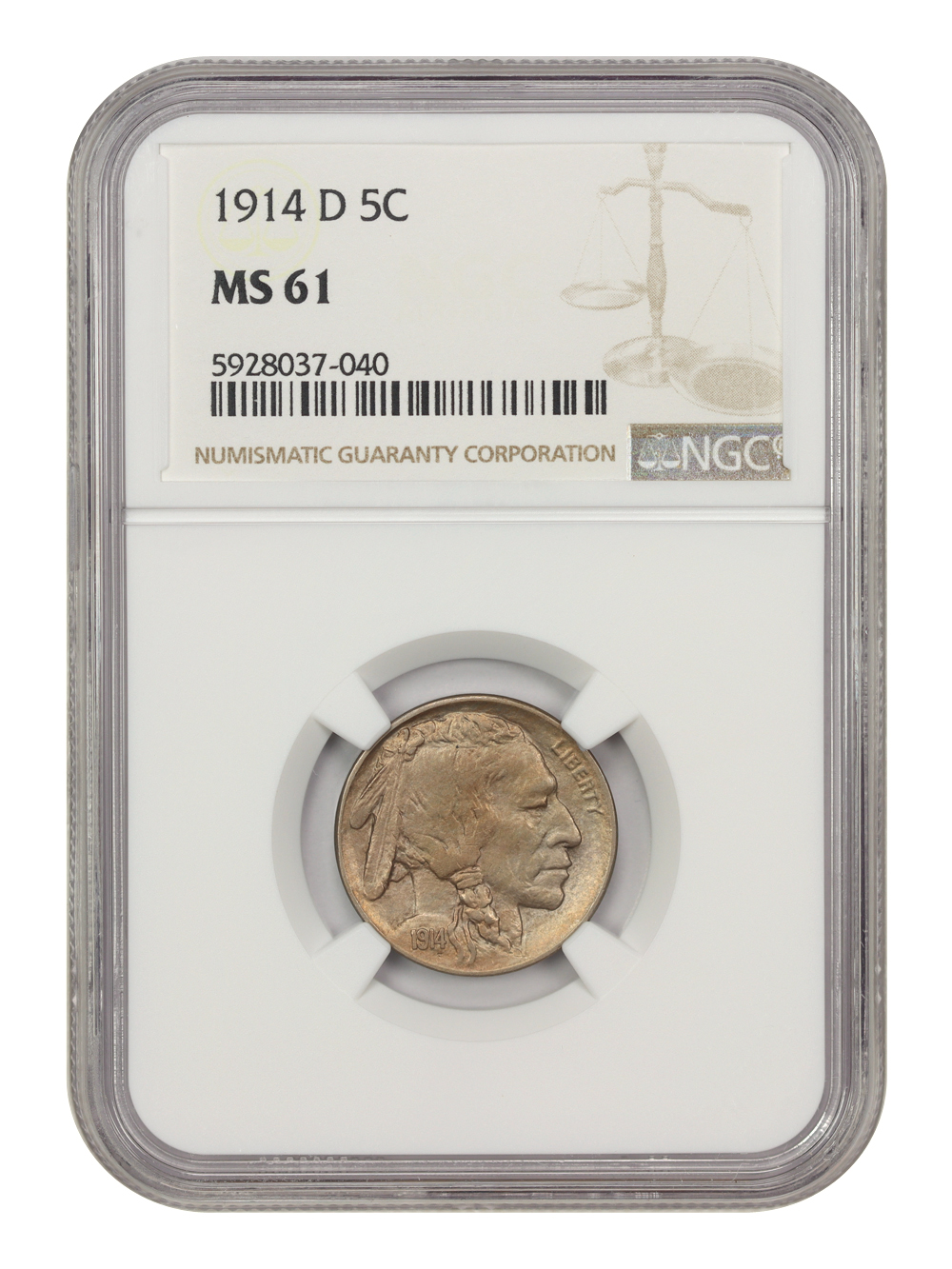 1914-D 5c MS61 thumbnail 3
