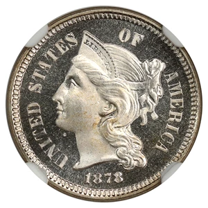 image for: 1878 3cN NGC Proof 66 UCAM