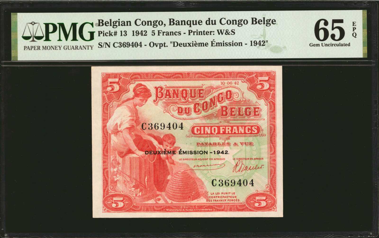  TROISIÈME ÉMISSION - 1943 ovpt front; DERDE UITGIFTE - 1943 ovpt back 10•01•43 Sig 9a: Goeman/Baseleer Prefix F - K 