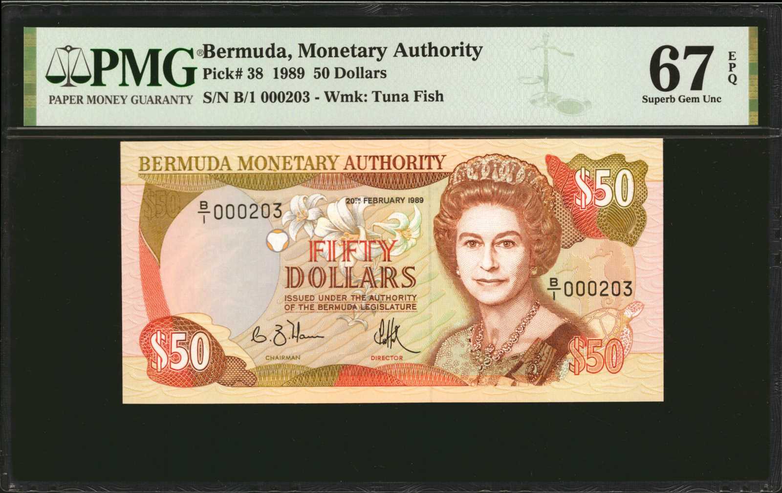 image for: Bermuda  50 dollars (B212a)