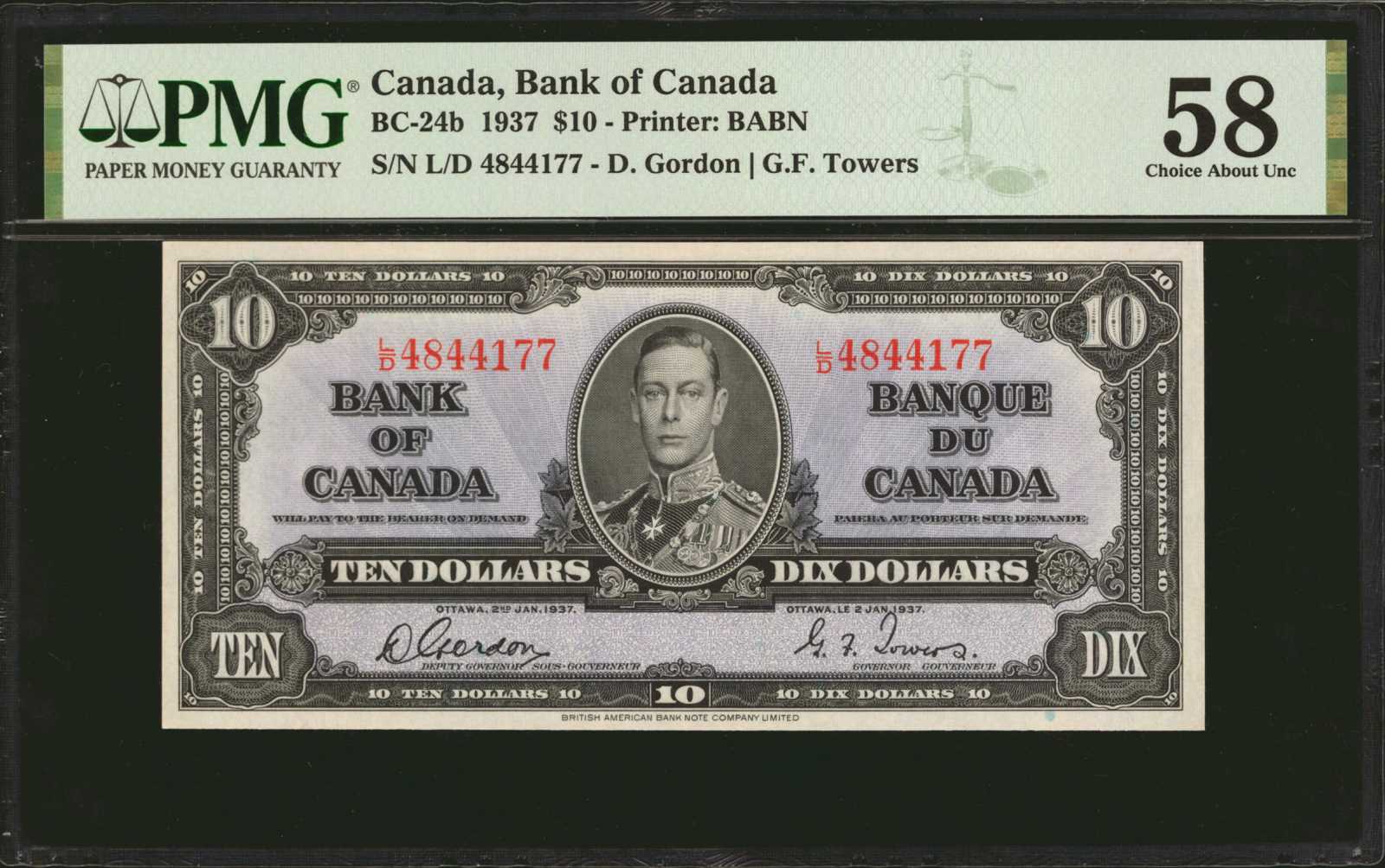 image for: Canada  10 dollars (B324a)