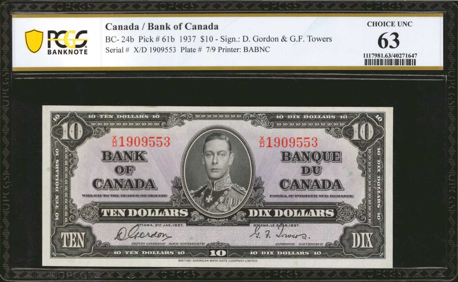 image for: Canada  10 dollars (B324a)